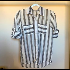 Japna black and white striped blouse